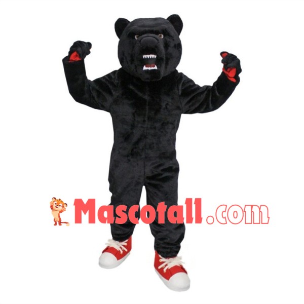 Fierce Black Bear High School Mascot Costume 
