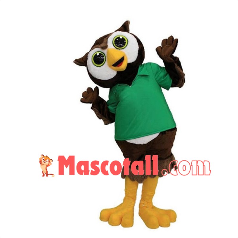 Adult Owl Mascot Costume Fancy Dress Outfit