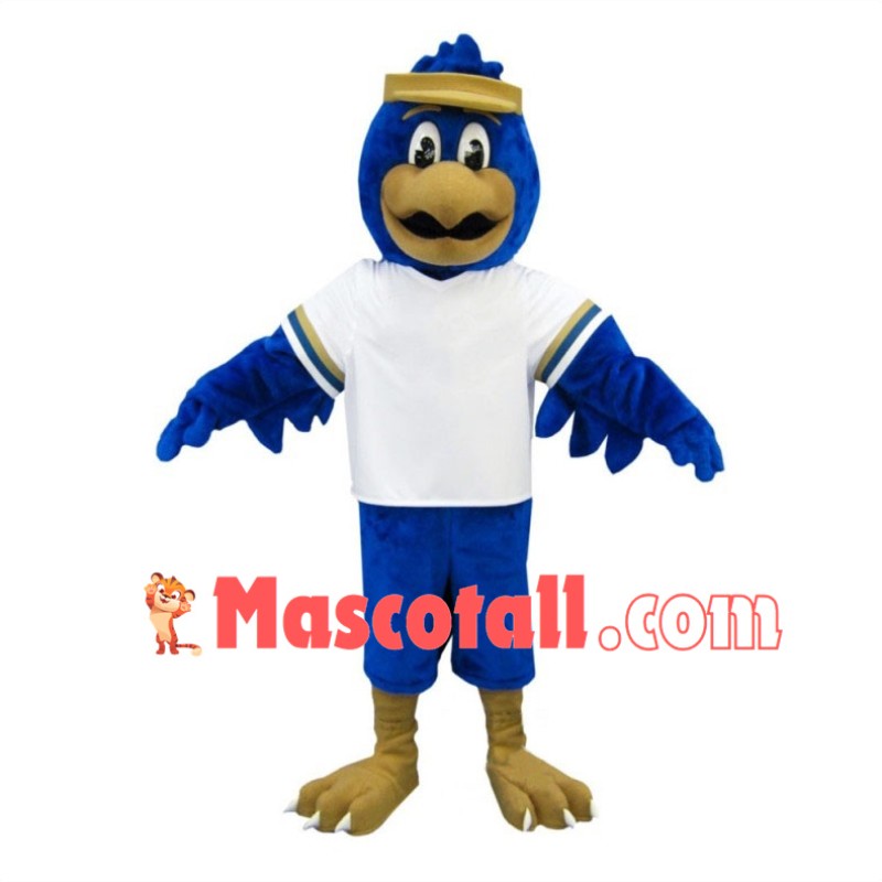 Sport Blue Falcon Mascot Costume 