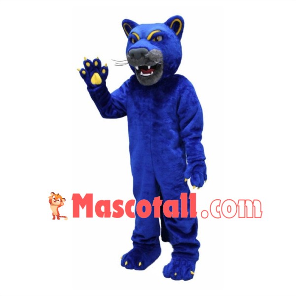 Fierce Blue Panther Mascot Adult Costume 