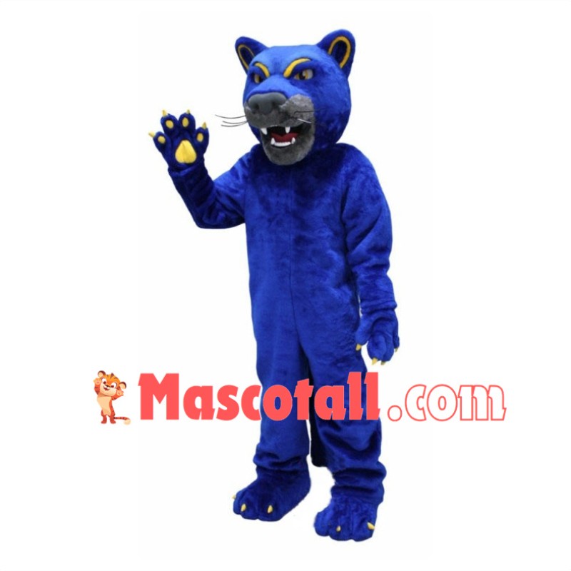 Fierce Blue Panther Mascot Adult Costume 