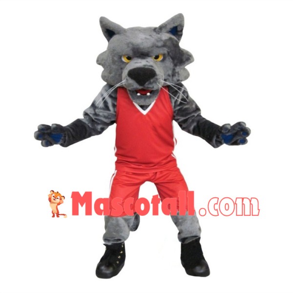 Sport Grey Wolf Mascot Costume 