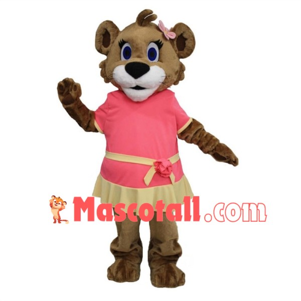Beautiful Lion Cub Girl Mascot Adult Costume 