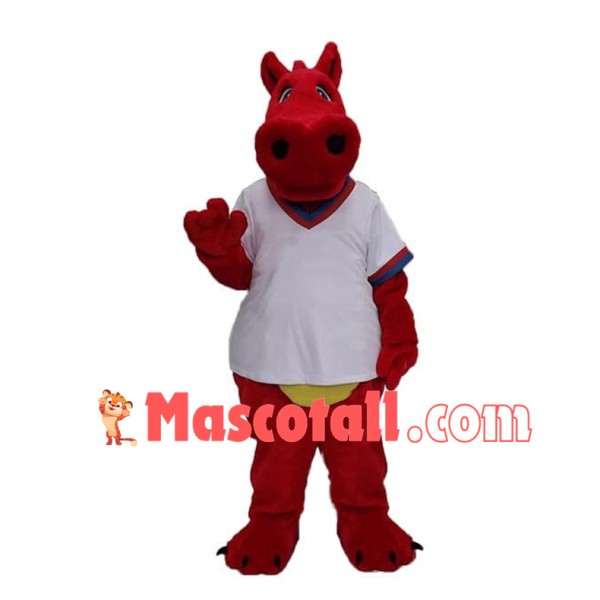 Ozzie the Red Dragon Mascot Costume 