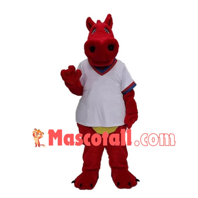 Ozzie the Red Dragon Mascot Costume 