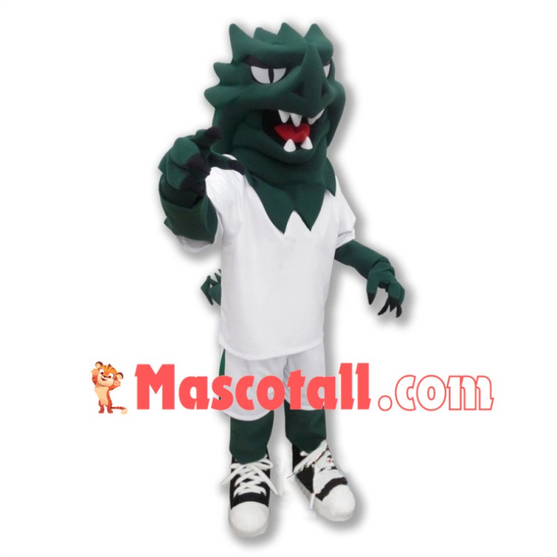 Green Dragon School Mascot Costume	