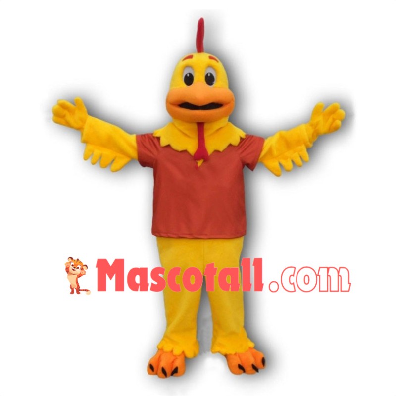 Yellow Chicken Mascot Adult Costume 