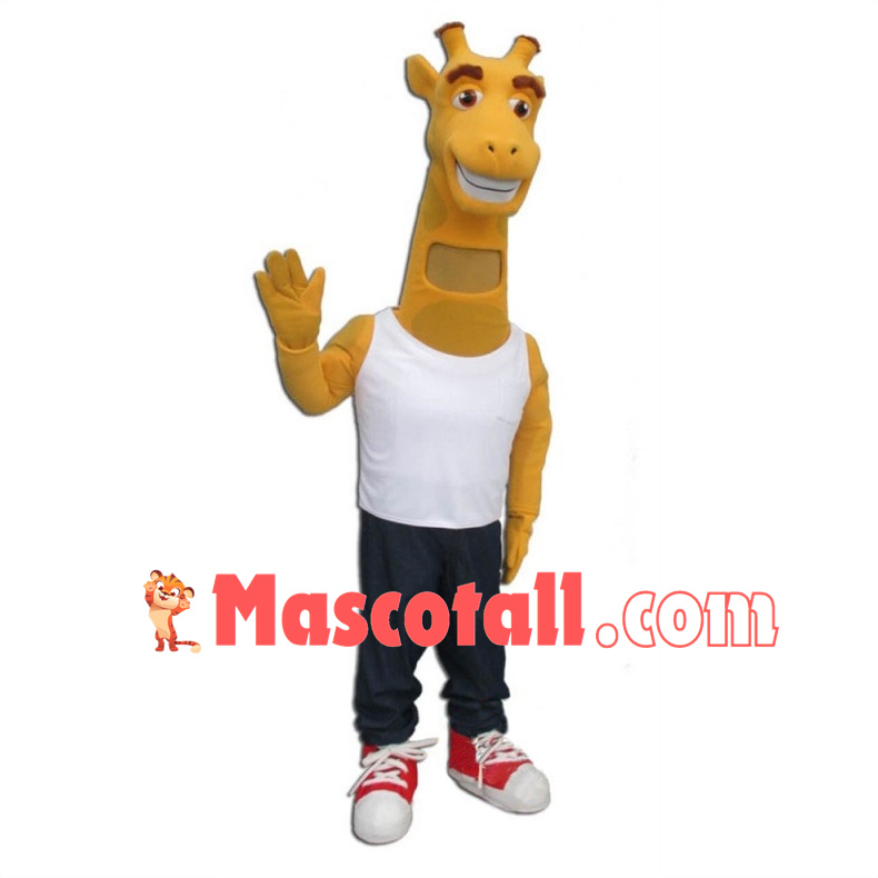 Sports Giraffe Mascot Costume 