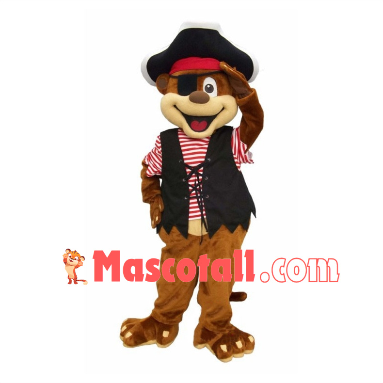 Optimistic Pirate Monkey Mascot Costume 