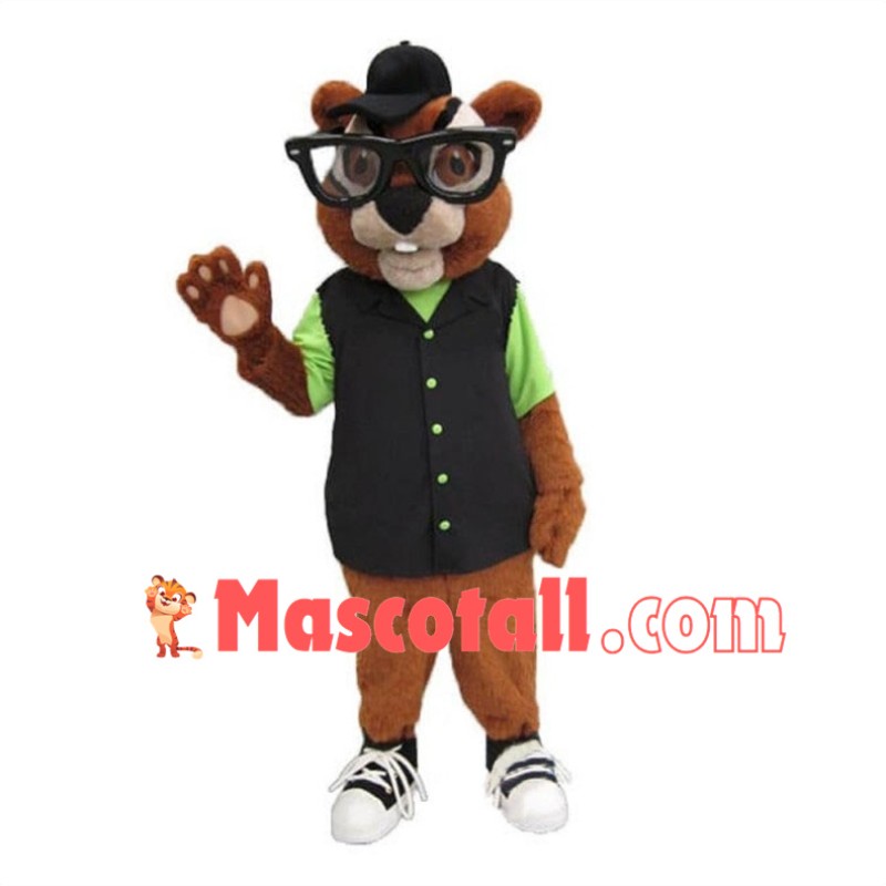 Referee Squirrel Mascot Costume 