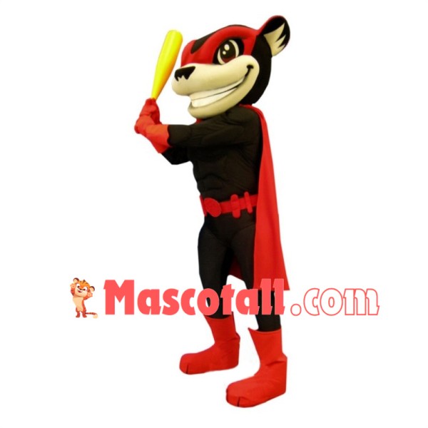 Nutzy the Flying Squirrel With Baseball Bat Mascot Costume	
