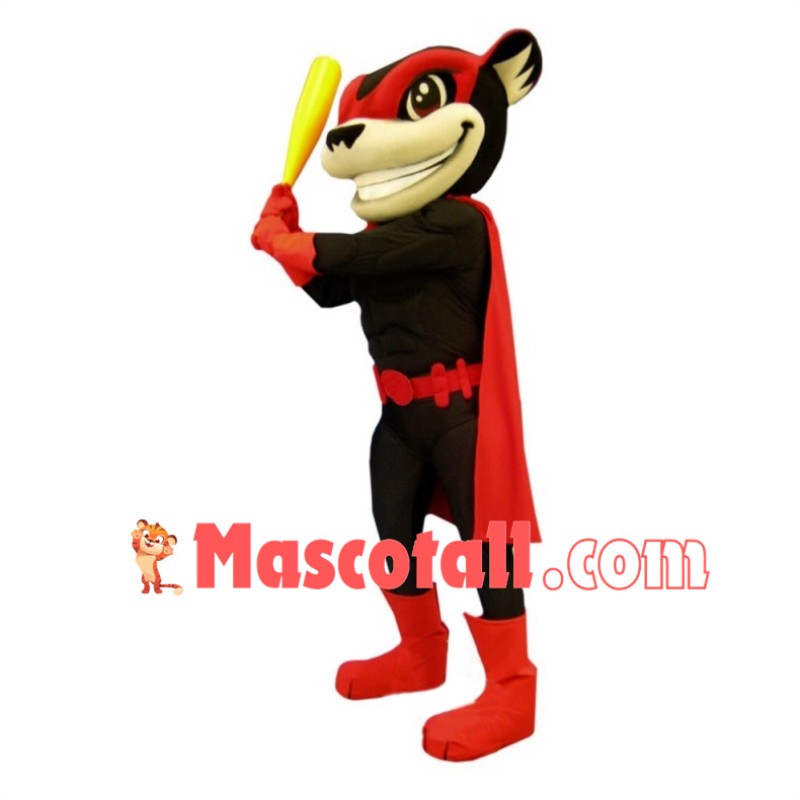 Nutzy the Flying Squirrel With Baseball Bat Mascot Costume	