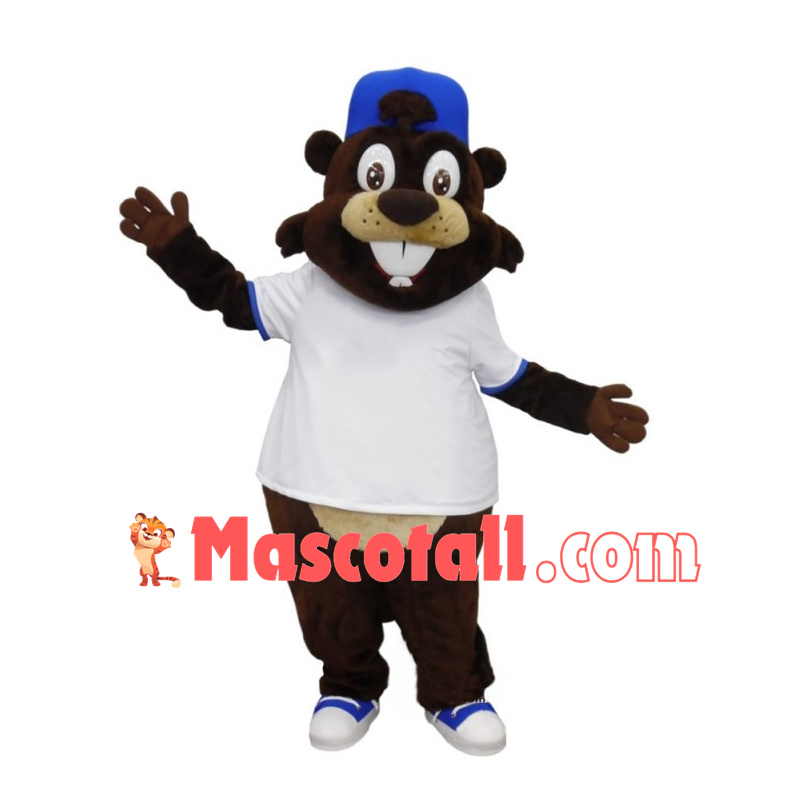 Sports Beaver Mascot Costume 