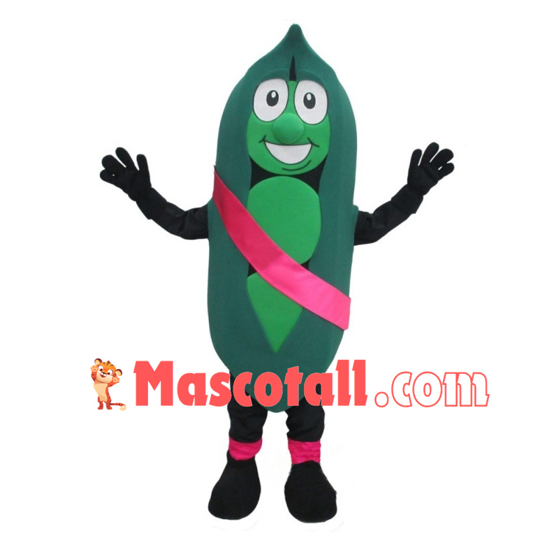Huge Cartoon Pea Pod Mascot Costume 