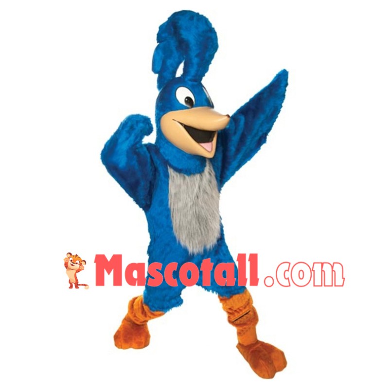 Blue Roadrunner Mascot Costume 