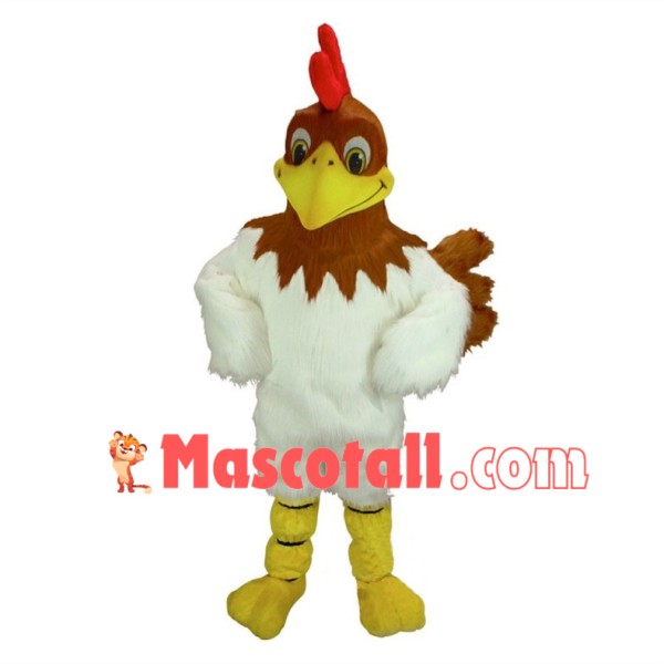 Brown-headed White Chicken Mascot Costume  