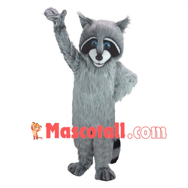 Raccoon Long Fur Mascot Costume  