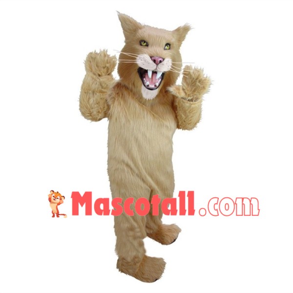 Sabre Tooth Tiger Long Fur Mascot Costume  