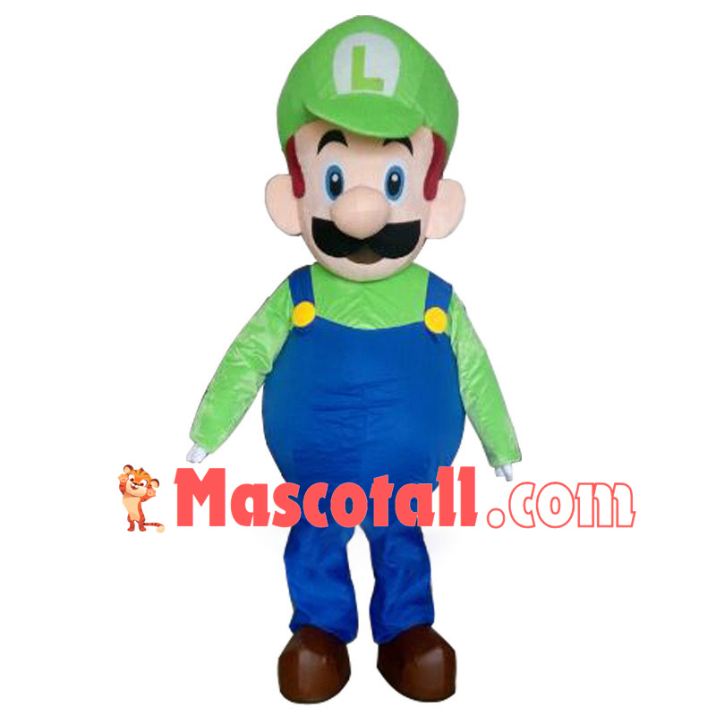 Brave Luigi Mascot Costume 