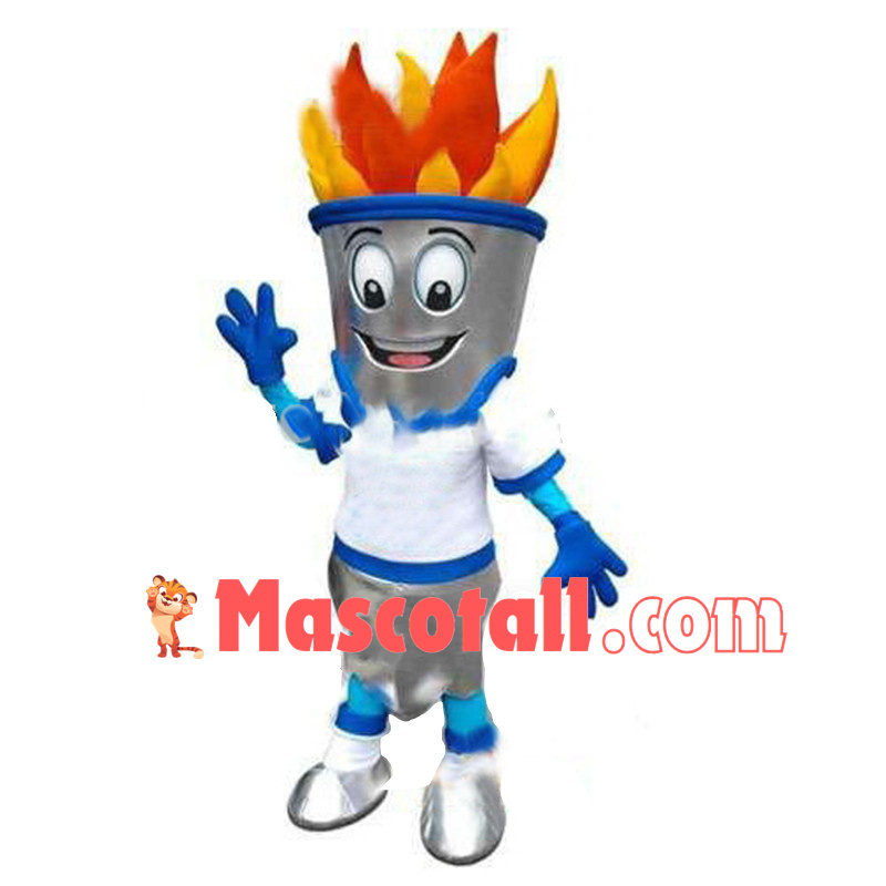 Adult Cartoon Torch Mascot Costume	