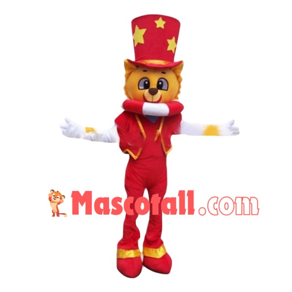 Cartoon Magician Lion Mascot Costume Fancy Dress Outfit Costume 