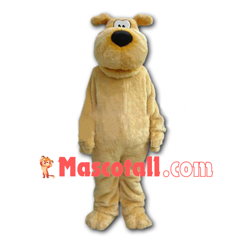 Adult Plush Yellow Dog Mascot Cartoon Costume	