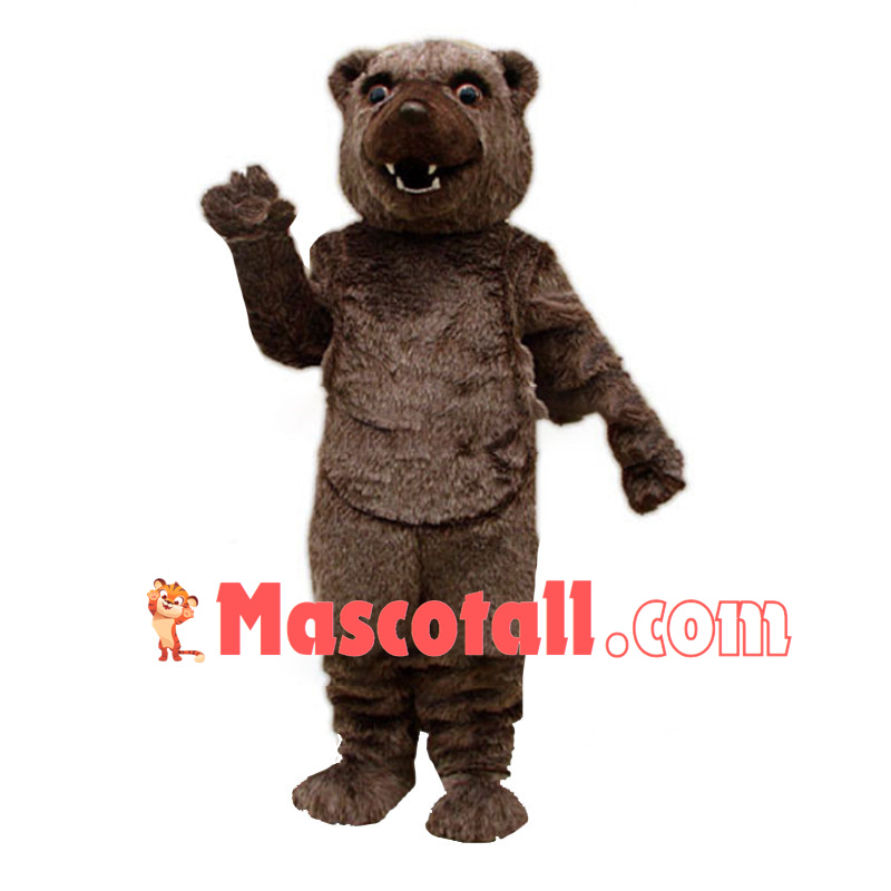 Fierce Plush Brown Bear Mascot Costume  