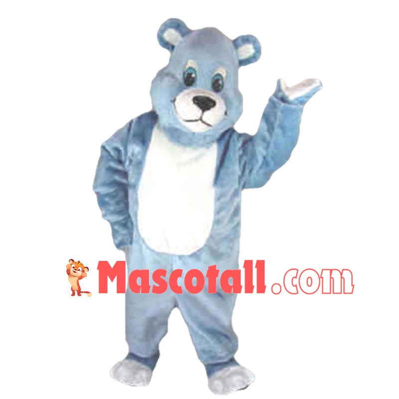 Adult Cartoon Blue Bear Mascot Costume	