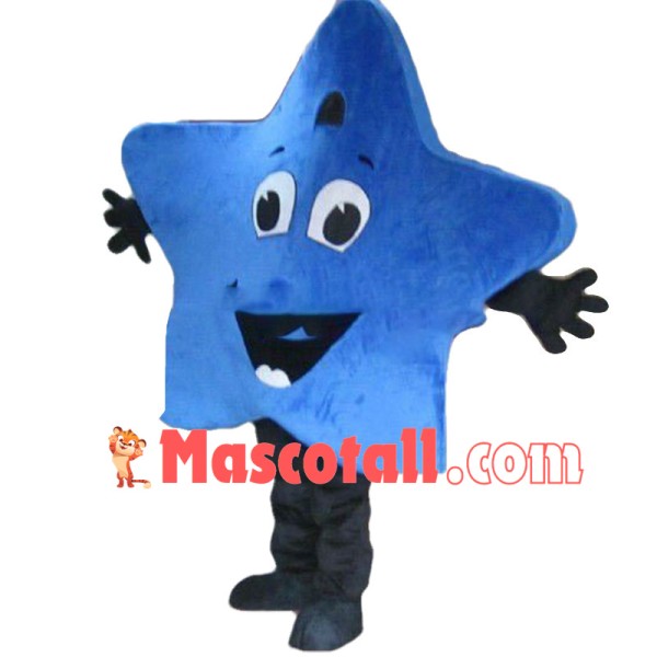 Deluxe Blue Star Mascot Cartoon Costume	