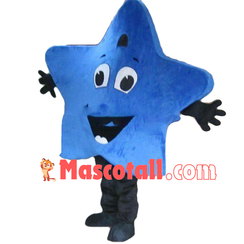 Deluxe Blue Star Mascot Cartoon Costume	