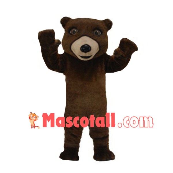 Plush Adult Grizzly Bear Mascot Costume	