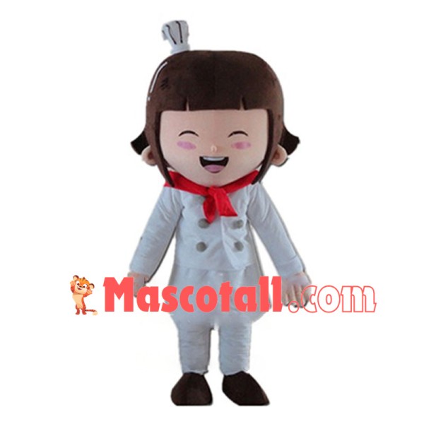 Optimistic Girl Chef Mascot Costume	
