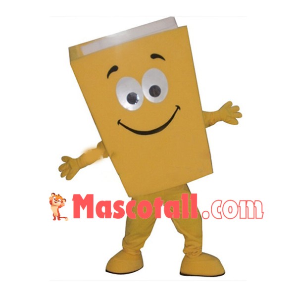 Lightweight Cartoon Yellow Book Mascot Adult Costume	