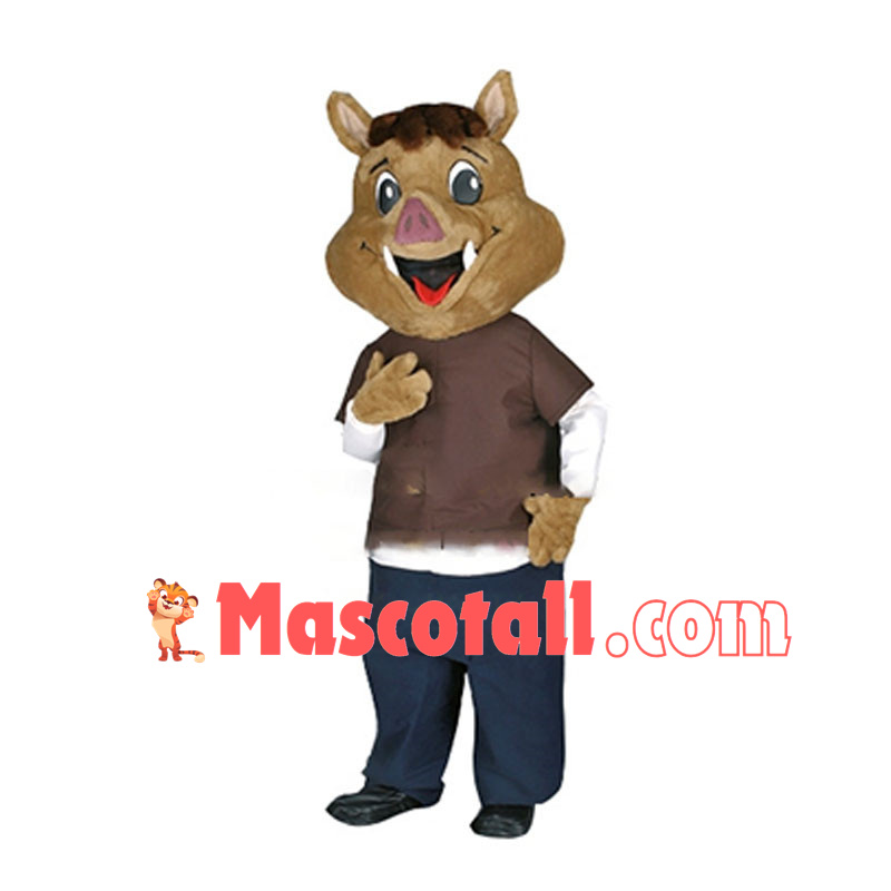 Lovely Cartoon Wild Boar Mascot Costume Animal Fancy Dress Outfit Costume 