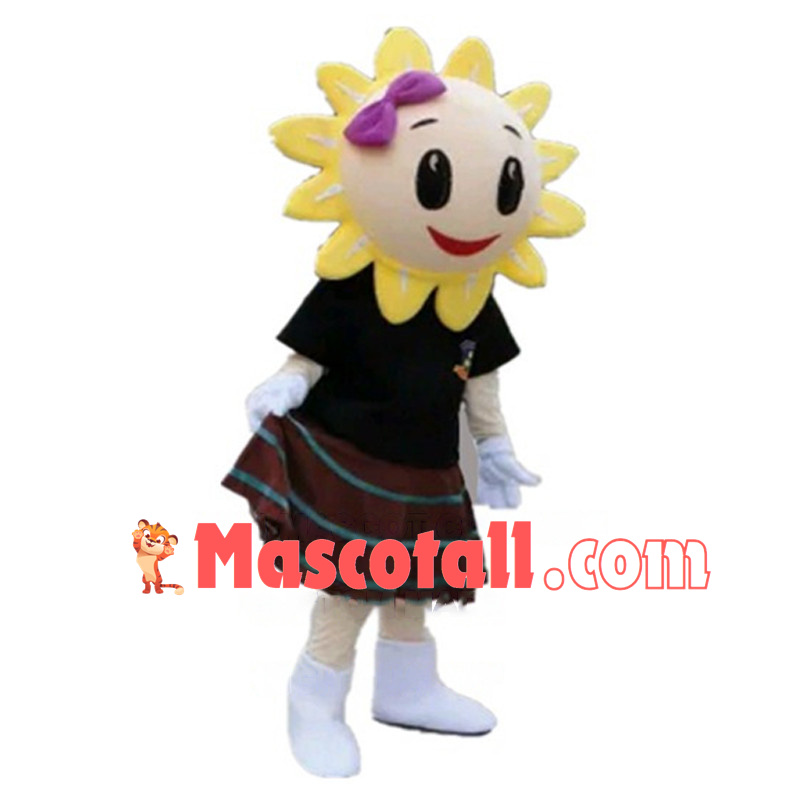 Beautiful Sun Girl Mascot Cartoon Costume	