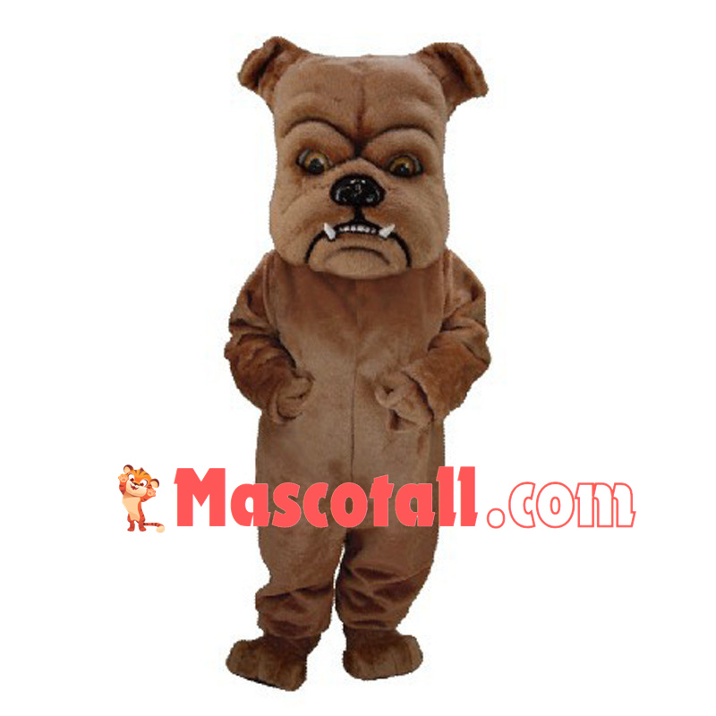 Adult Size Brown Bulldog Mascot Costume  