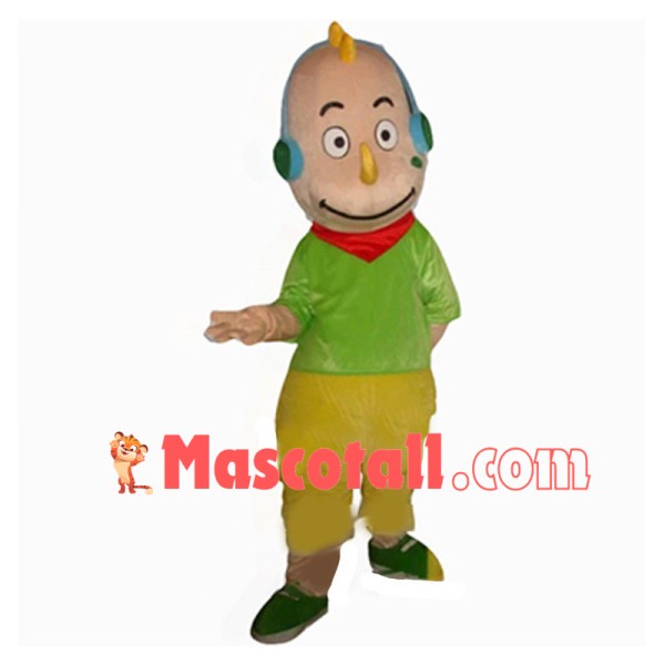 Music Boy Mascot Cartoon Costume