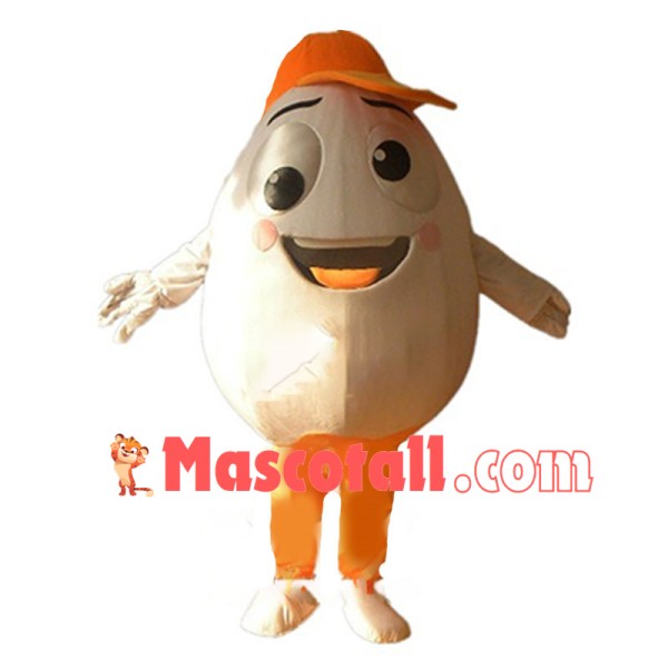 Mischievous Egg Boy In Cap Mascot Costume