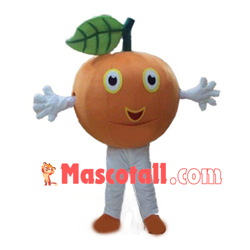 Simple Version Cartoon Tangerine Lightweight Mascot Costume 
