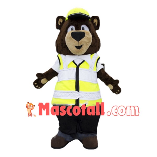 Carl the Safety Bear Mascot Costume  