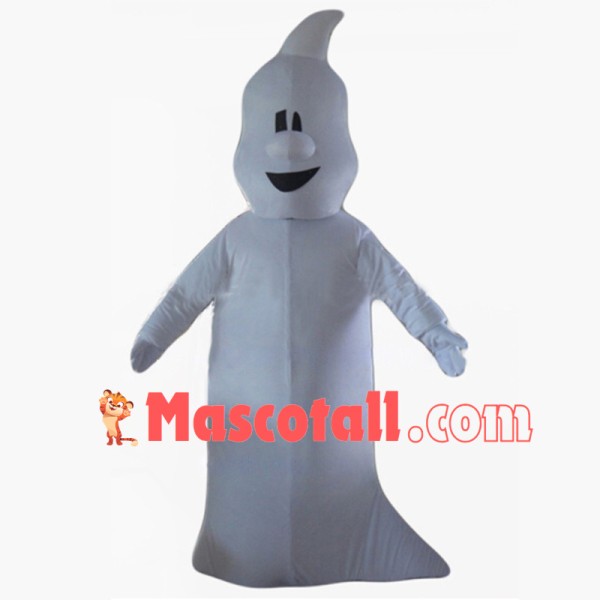 Halloween White Ghost Mascot Costume 