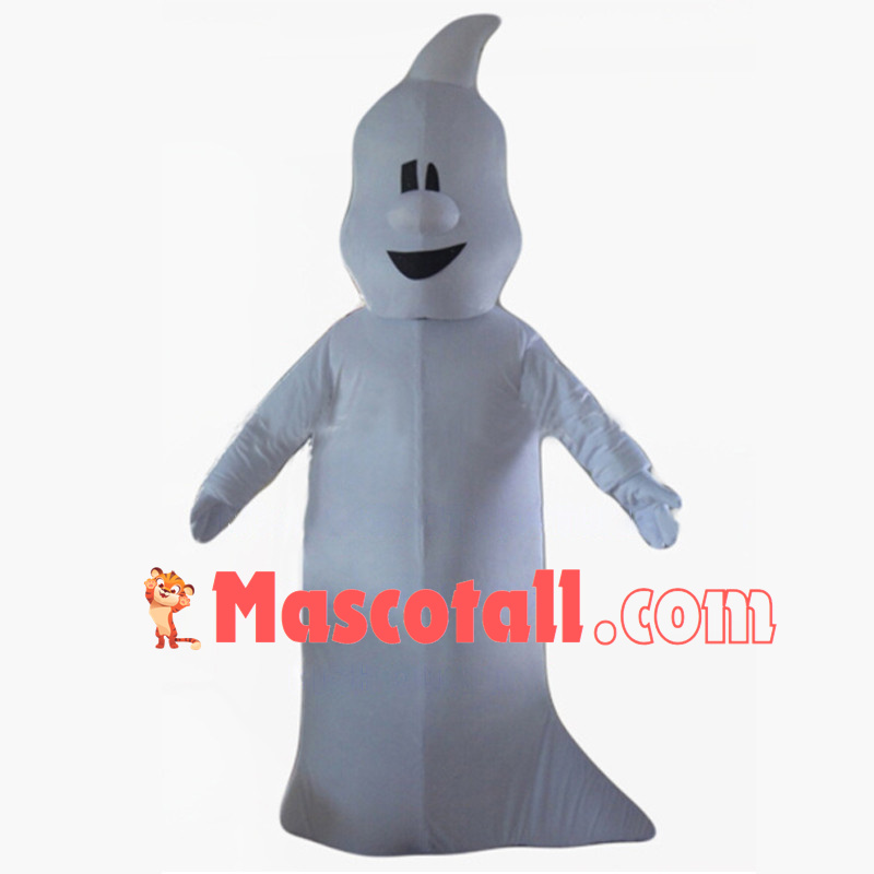 Halloween White Ghost Mascot Costume 