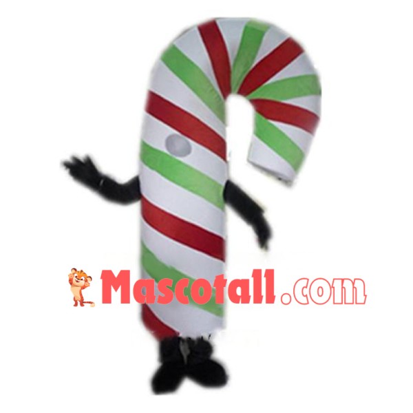 Deluxe Christmas Candy Cane Lightweight Mascot Adult Costume	