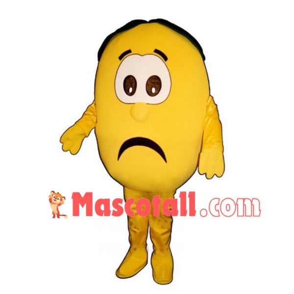 Sad Lemon Man Mascot Costume 