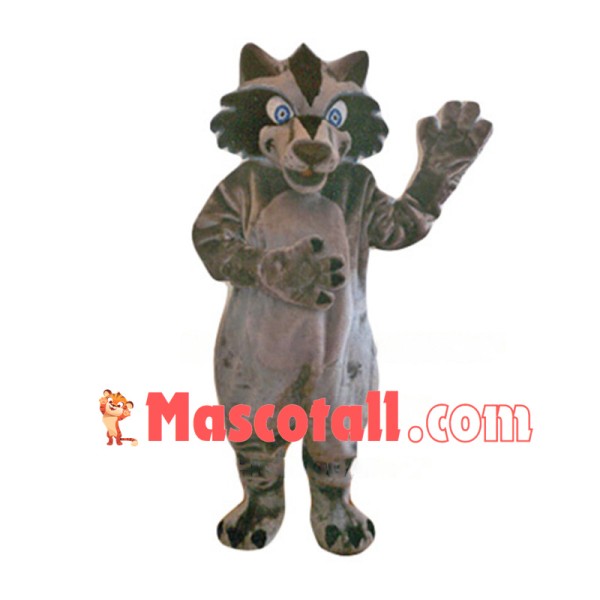 Treacherous Blue eyed Raccoon Mascot Costume 