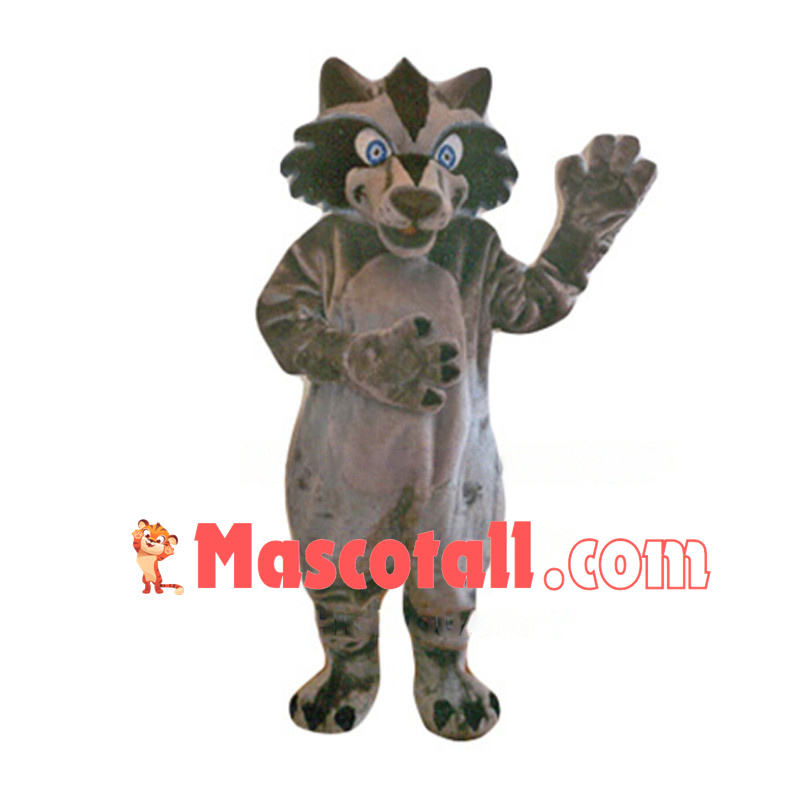 Treacherous Blue eyed Raccoon Mascot Costume 