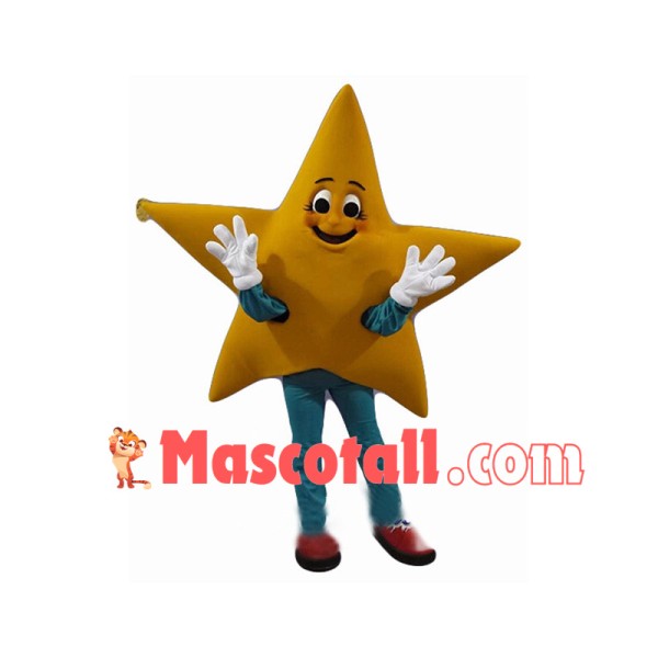 Happy Star Man Mascot Costume 