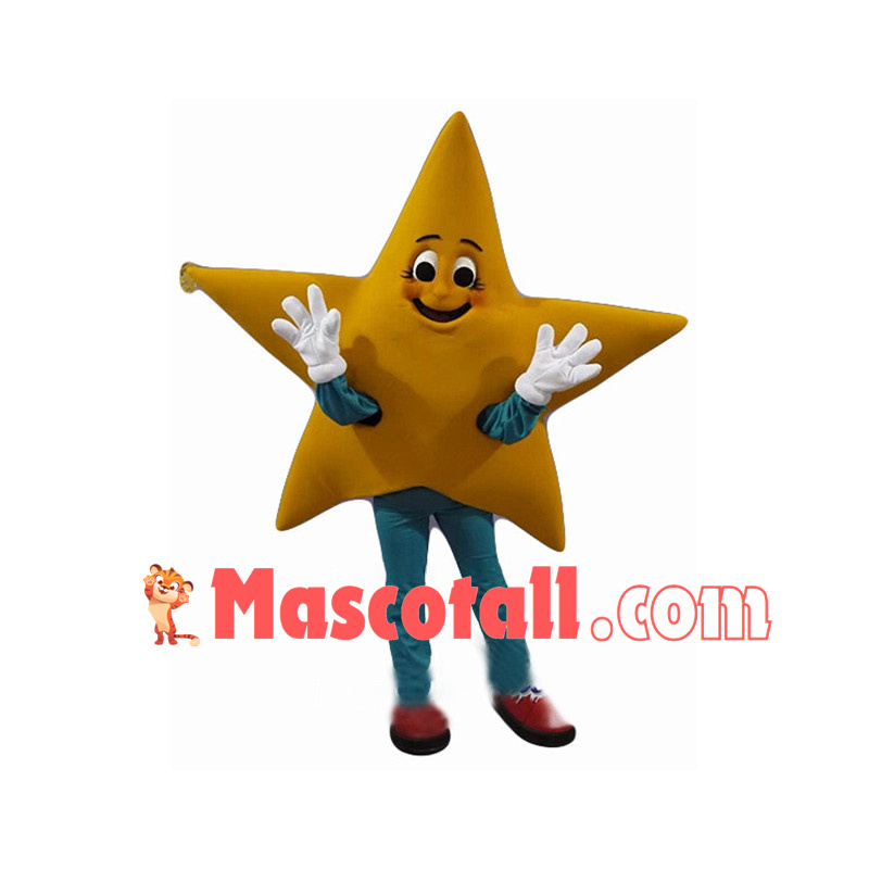 Happy Star Man Mascot Costume 