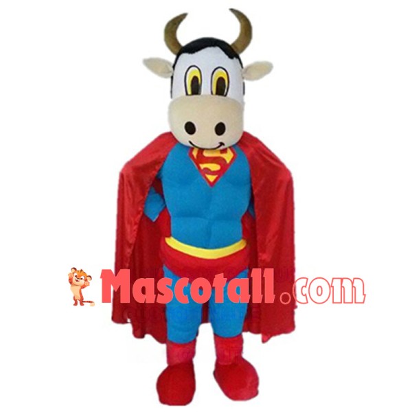 Superman Cow Mascot Costume 