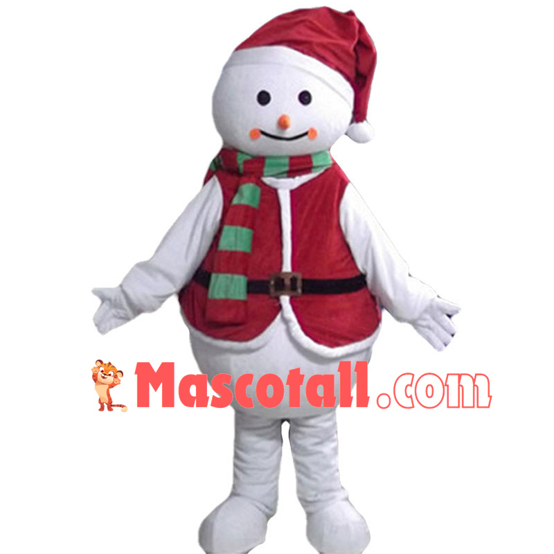 Christmas Snowman Mascot Costume 